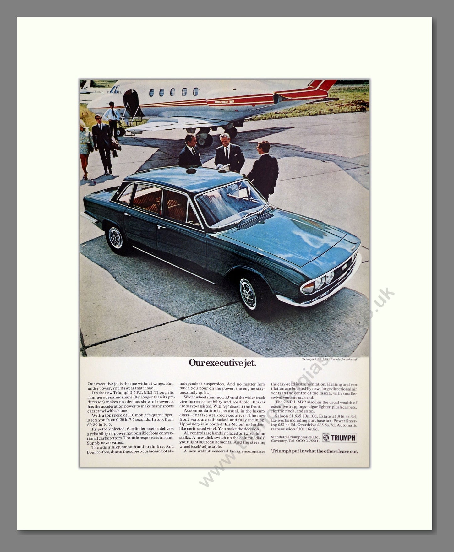 Triumph - 2.5 PI Mk2. Vintage Advert 1970 (ref AD61310)