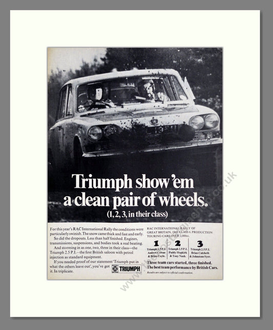 Triumph - 2.5 PI. Vintage Advert 1969 (ref AD61313)