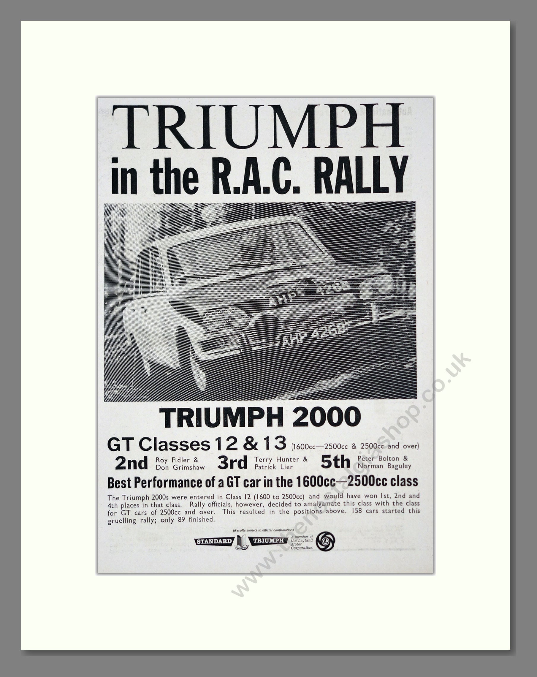 Triumph - 2000. Vintage Advert 1964 (ref AD61315)