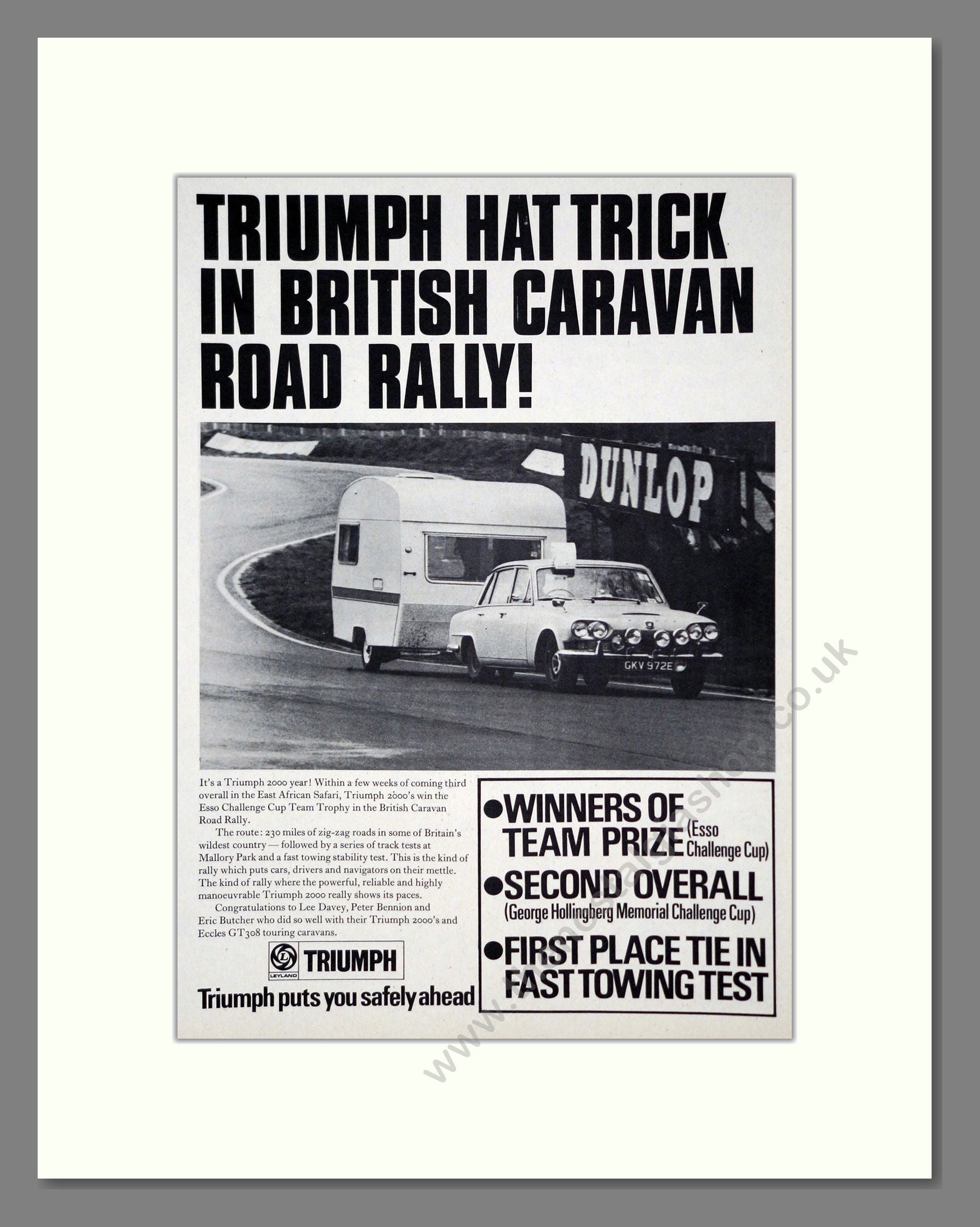 Triumph - Caravan Rally. Vintage Advert 1968 (ref AD61316) – The ...