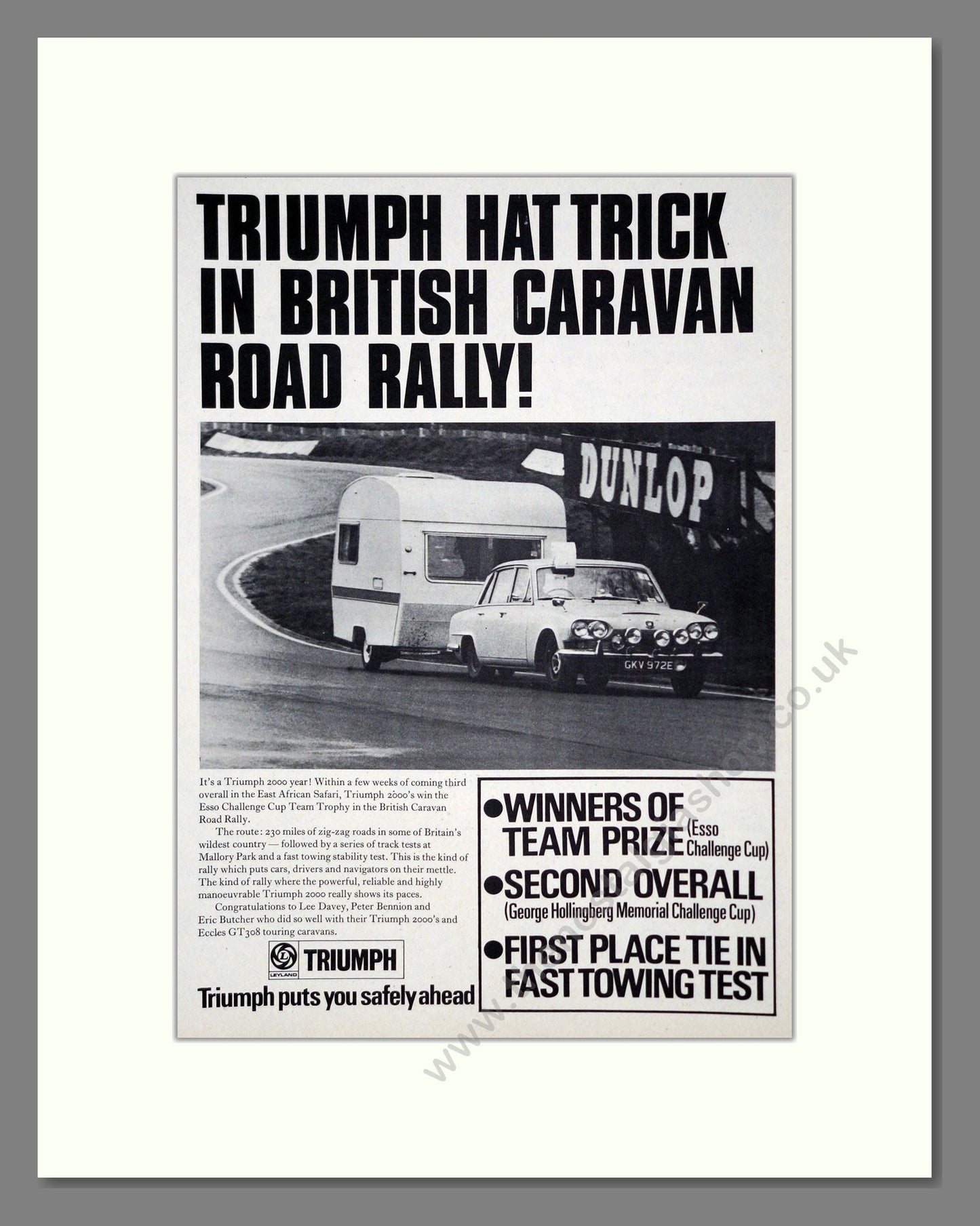 Triumph - Caravan Rally. Vintage Advert 1968 (ref AD61316)