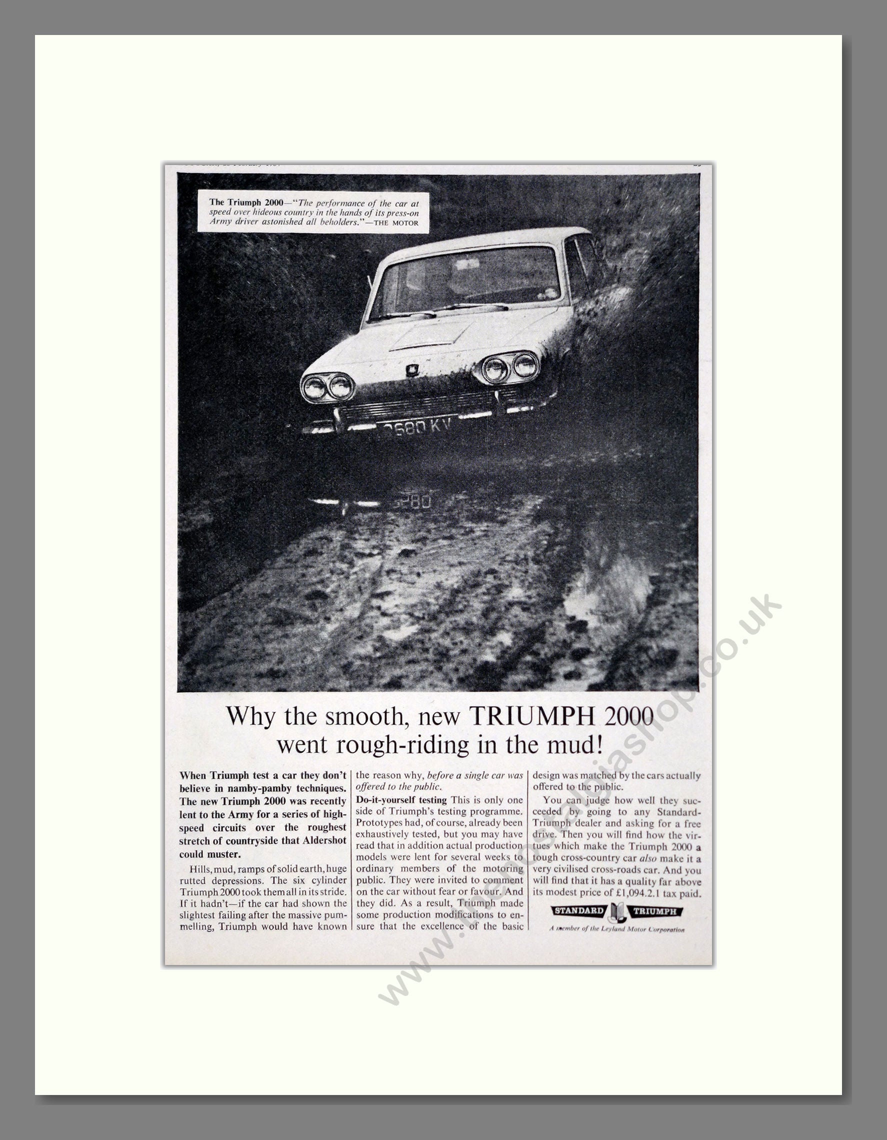 Triumph - 2000. Vintage Advert 1964 (ref AD61318)