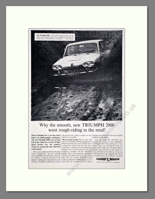 Triumph - 2000. Vintage Advert 1964 (ref AD61318)