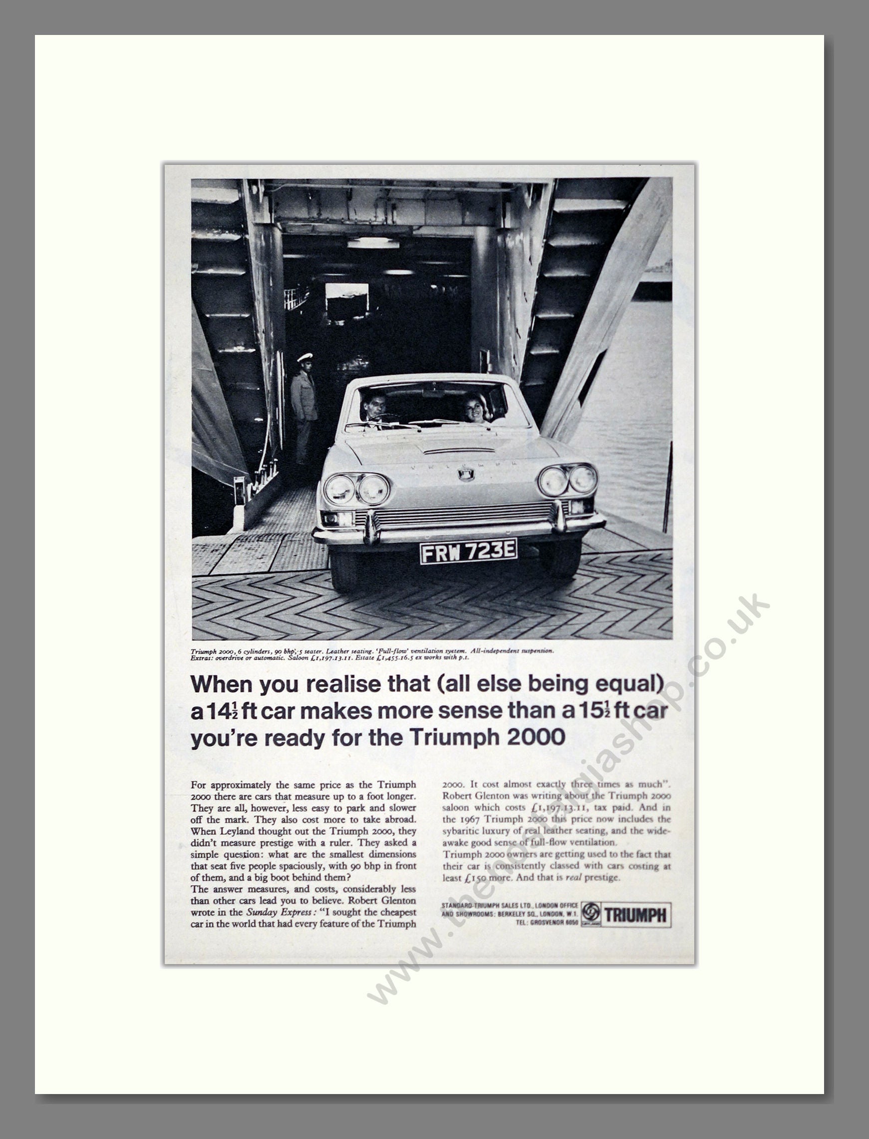 Triumph - 2000. Vintage Advert 1967 (ref AD61319)