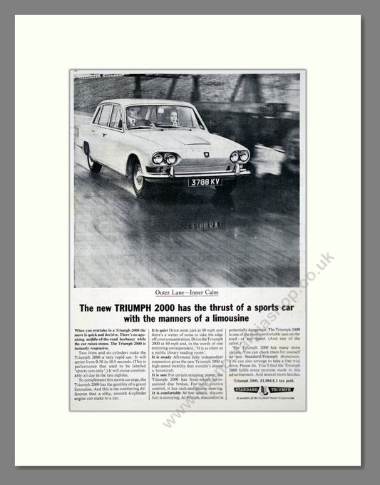 Triumph - 2000. Vintage Advert 1964 (ref AD61320)