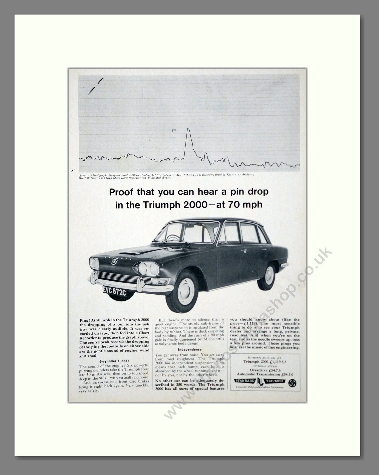 Triumph - 2000. Vintage Advert 1966 (ref AD61322)