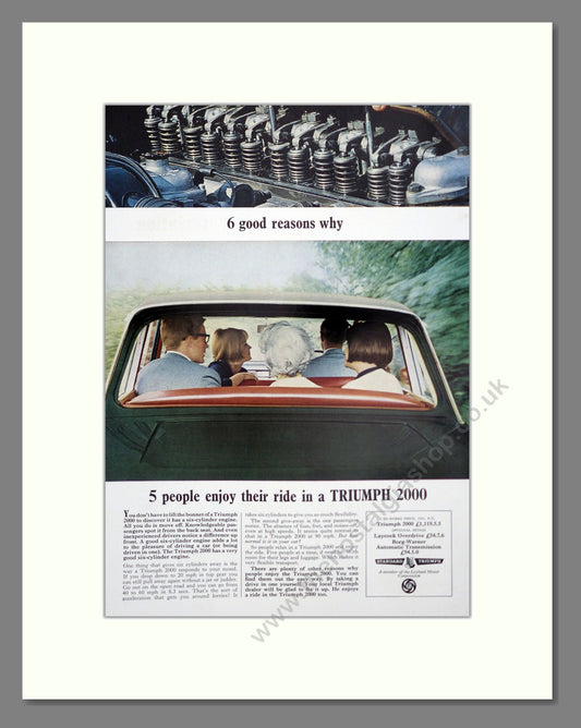 Triumph - 2000. Vintage Advert 1965 (ref AD61324)