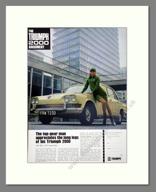 Triumph - 2000. Vintage Advert 1966 (ref AD61326)