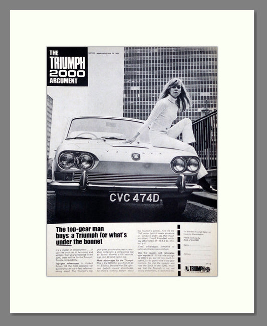 Triumph - 2000. Vintage Advert 1966 (ref AD61327)