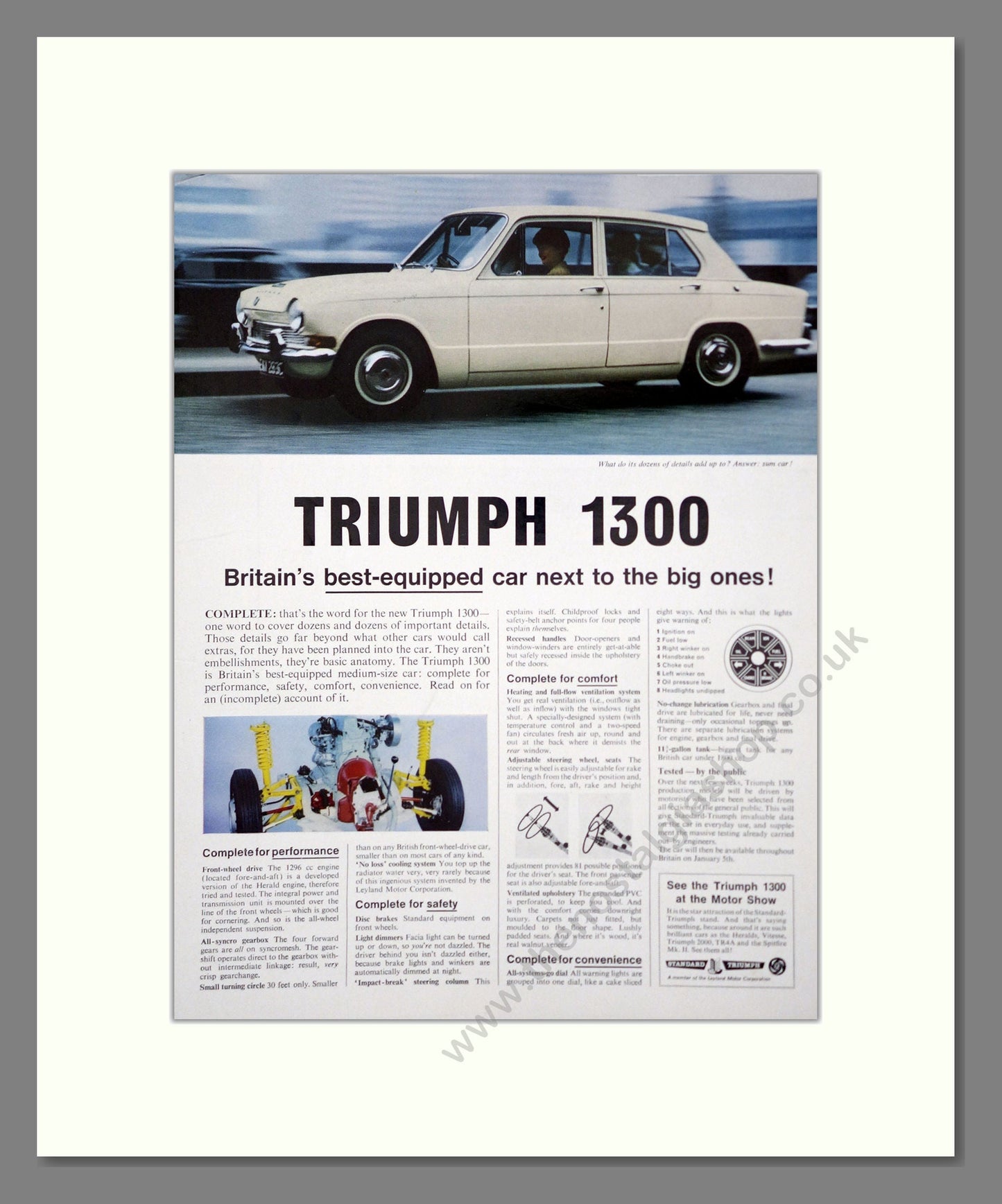 Triumph - 1300. Vintage Advert 1965 (ref AD61343)
