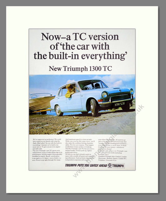 Triumph - 1300 TC. Vintage Advert 1967 (ref AD61345)