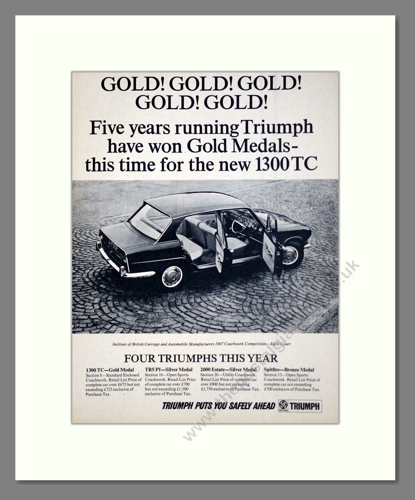 Triumph - 1300 TC. Vintage Advert 1967 (ref AD61350)