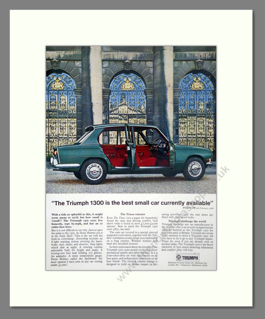 Triumph - 1300. Vintage Advert 1967 (ref AD61353)
