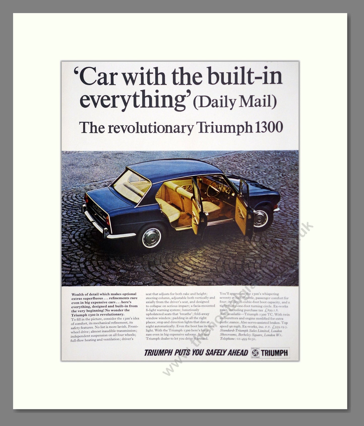 Triumph - 1300. Vintage Advert 1968 (ref AD61359)