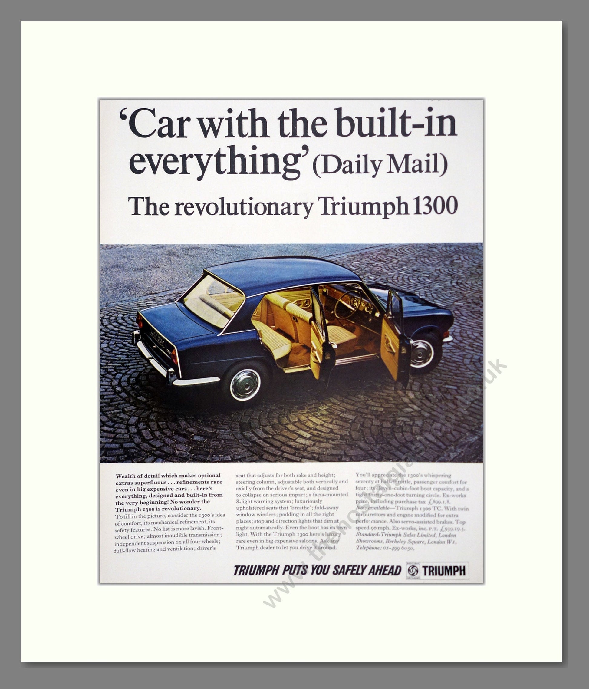 Triumph - 1300. Vintage Advert 1968 (ref AD61359)