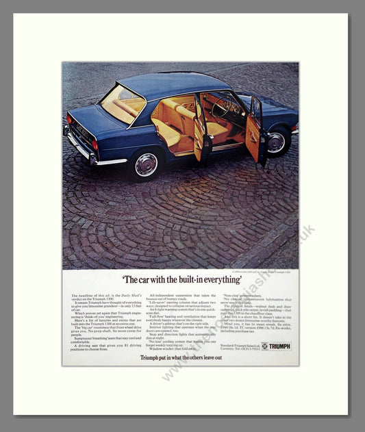 Triumph - 1300. Vintage Advert 1969 (ref AD61360)