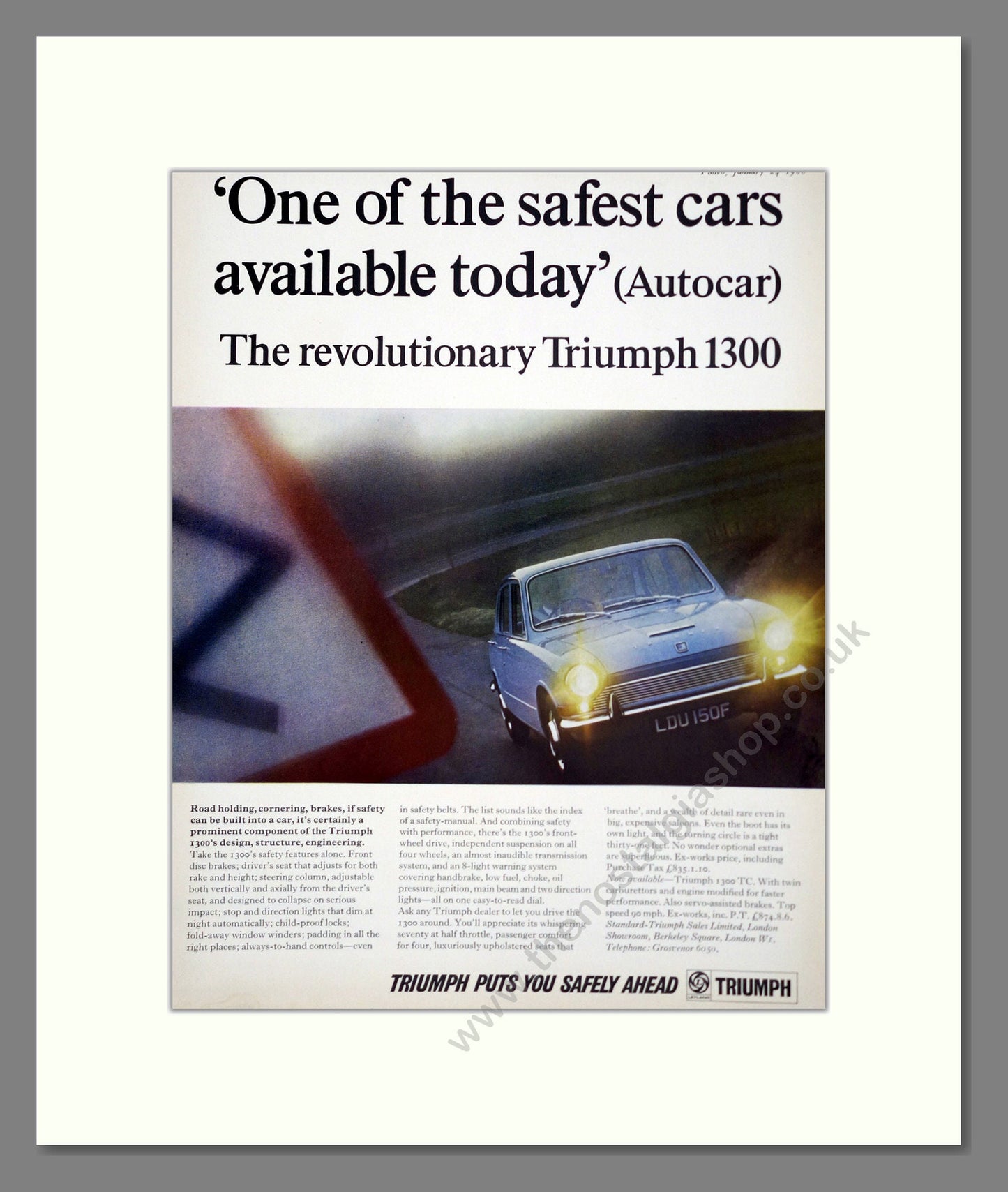 Triumph - 1300. Vintage Advert 1968 (ref AD61362)