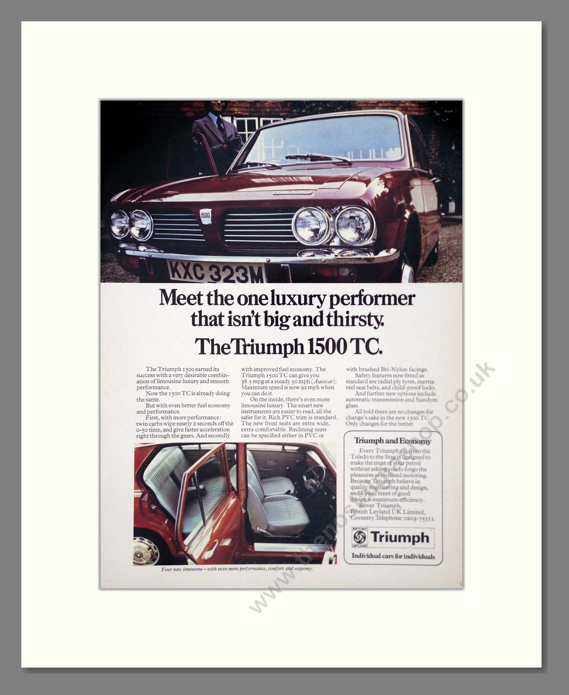 Triumph - 1500 TC. Vintage Advert 1973 (ref AD61365)