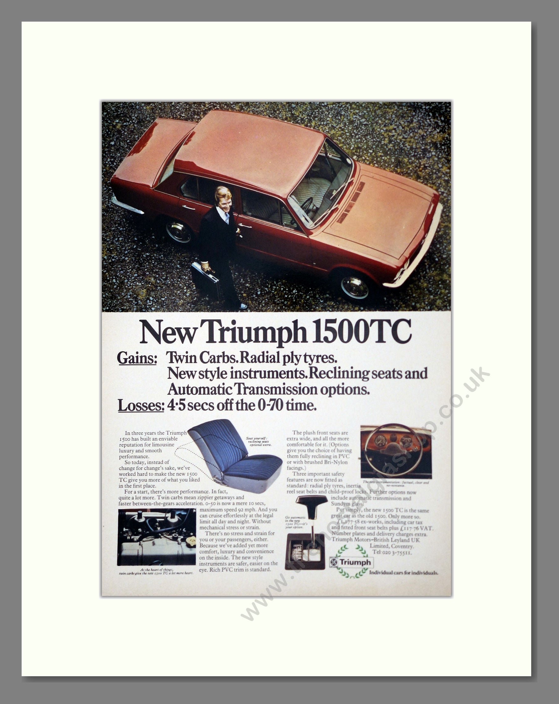 Triumph - 1500 TC. Vintage Advert 1973 (ref AD61368)