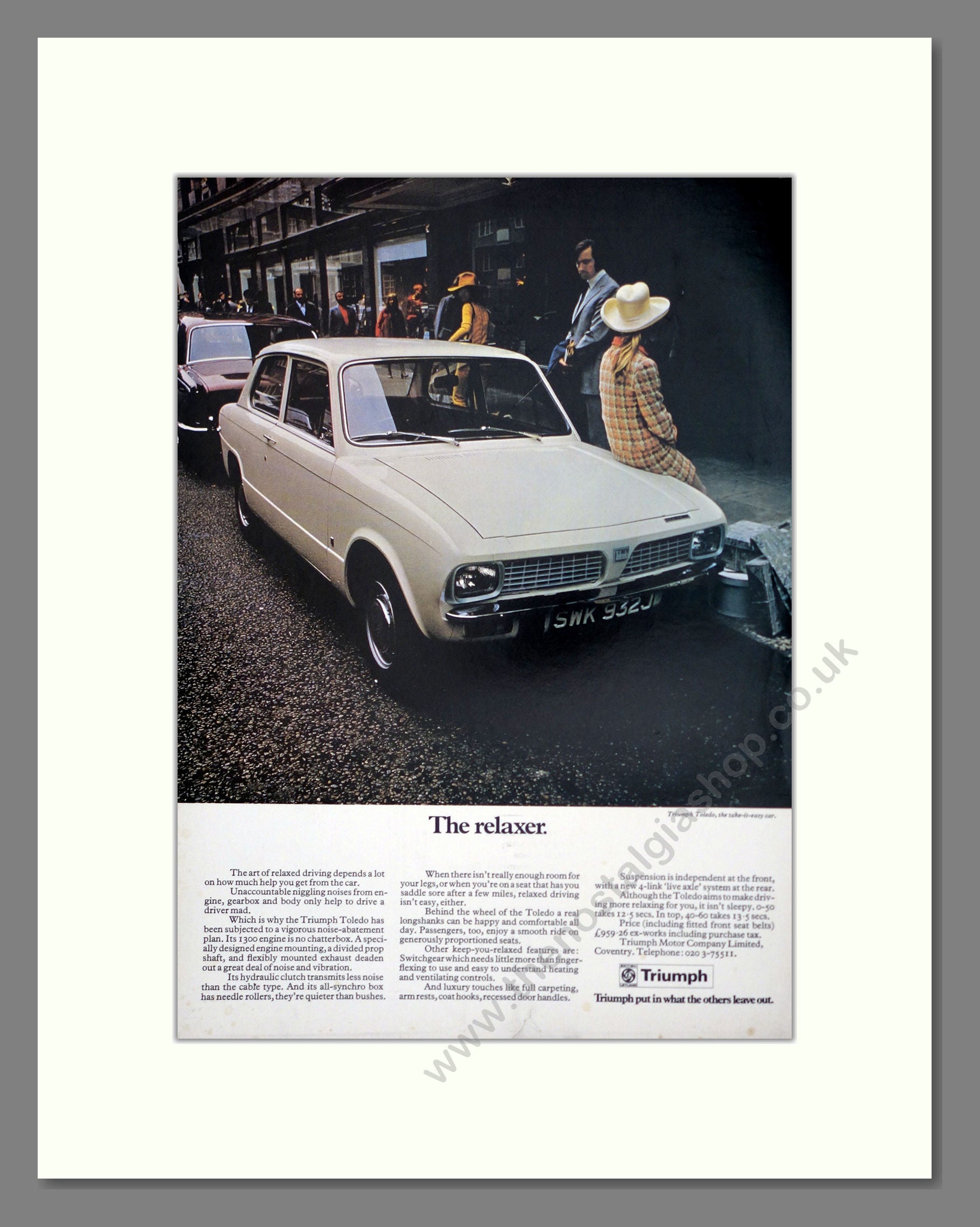 Triumph - Toledo. Vintage Advert 1971 (ref AD61372)