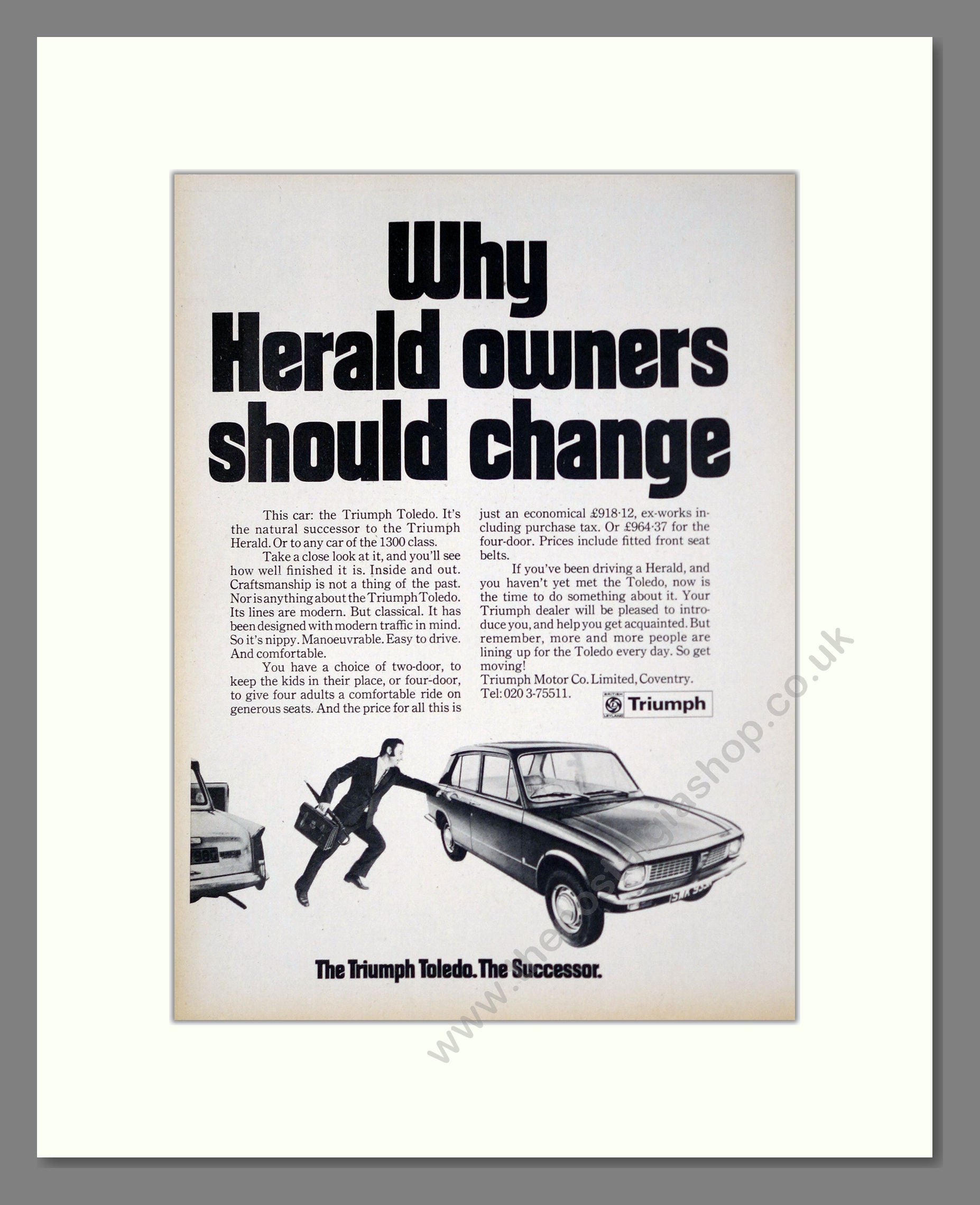 Triumph - Toledo. Vintage Advert 1971 (ref AD61373)