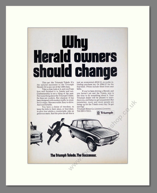 Triumph - Toledo. Vintage Advert 1971 (ref AD61373)