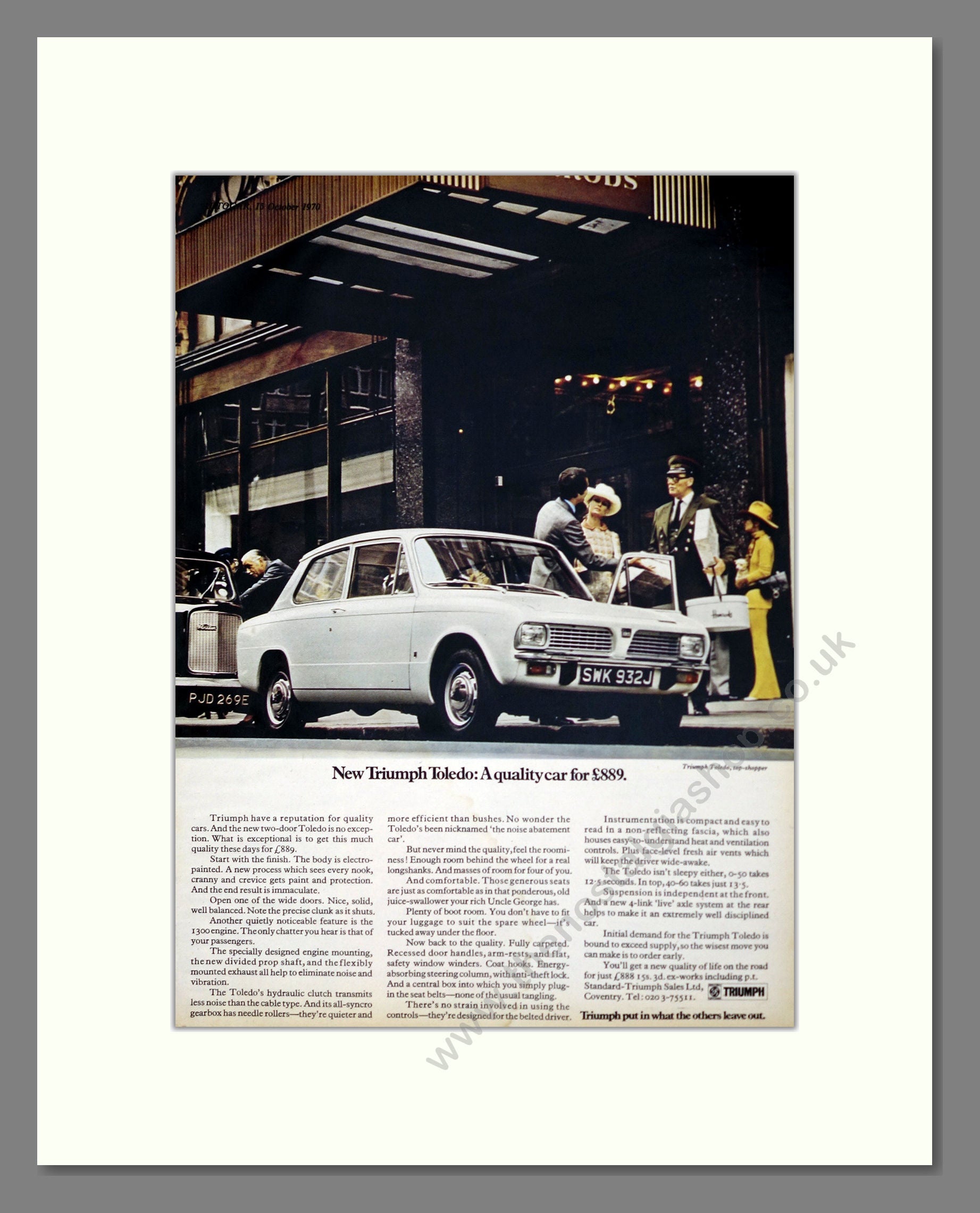 Triumph - Toledo. Vintage Advert 1970 (ref AD61374)