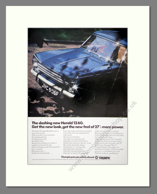 Triumph - Herald. Vintage Advert 1967 (ref AD61381)