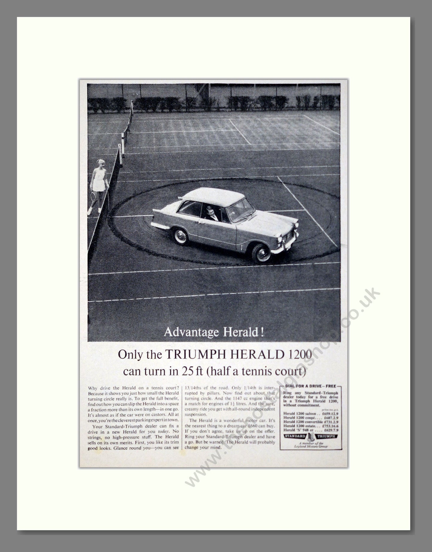 Triumph - Herald 1200. Vintage Advert 1962 (ref AD61384)