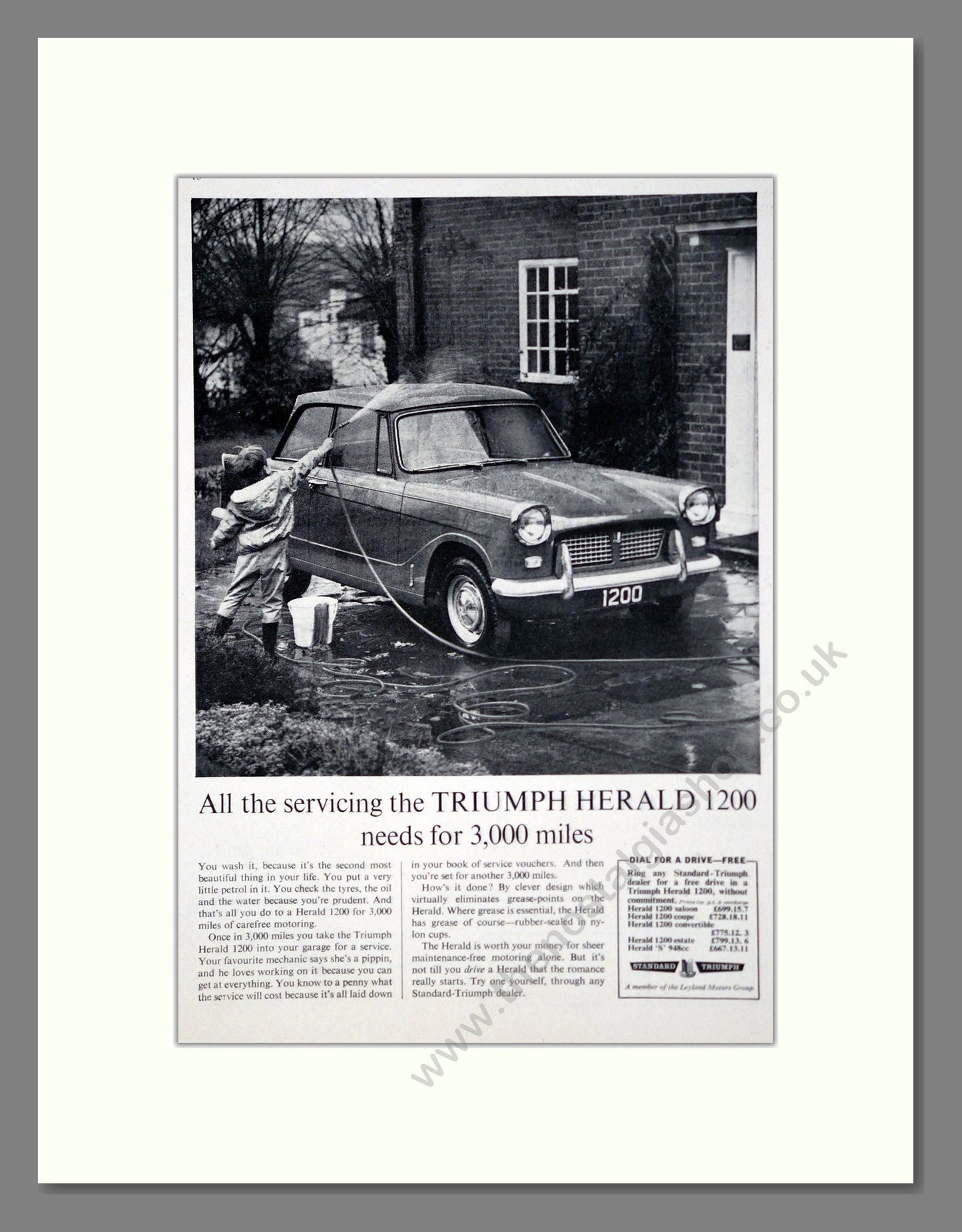 Triumph - Herald 1200. Vintage Advert 1962 (ref AD61385)