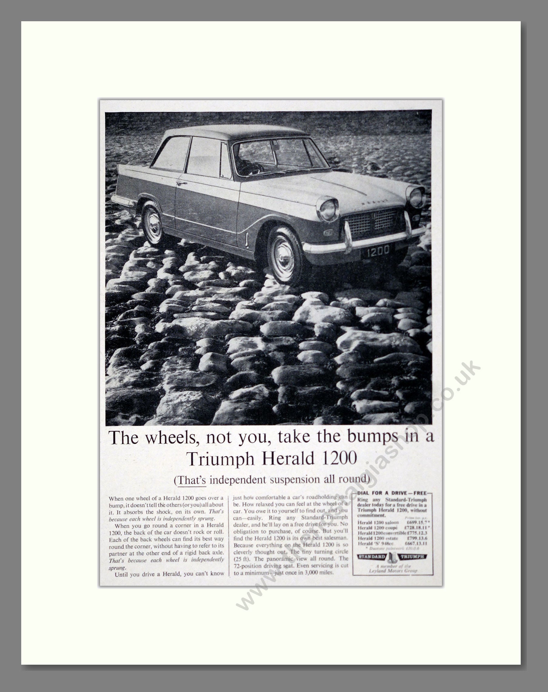 Triumph - Herald 1200. Vintage Advert 1961 (ref AD61392)