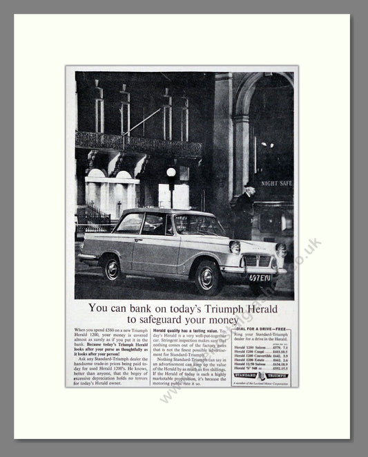 Triumph - Herald. Vintage Advert 1963 (ref AD61393)