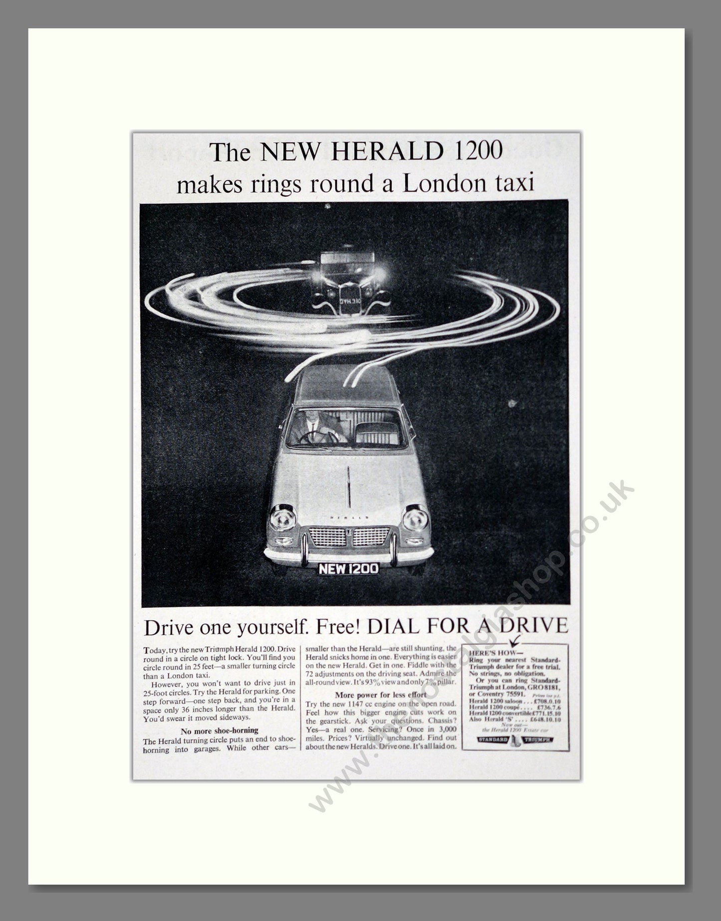 Triumph - Herald 1200. Vintage Advert 1961 (ref AD61396)