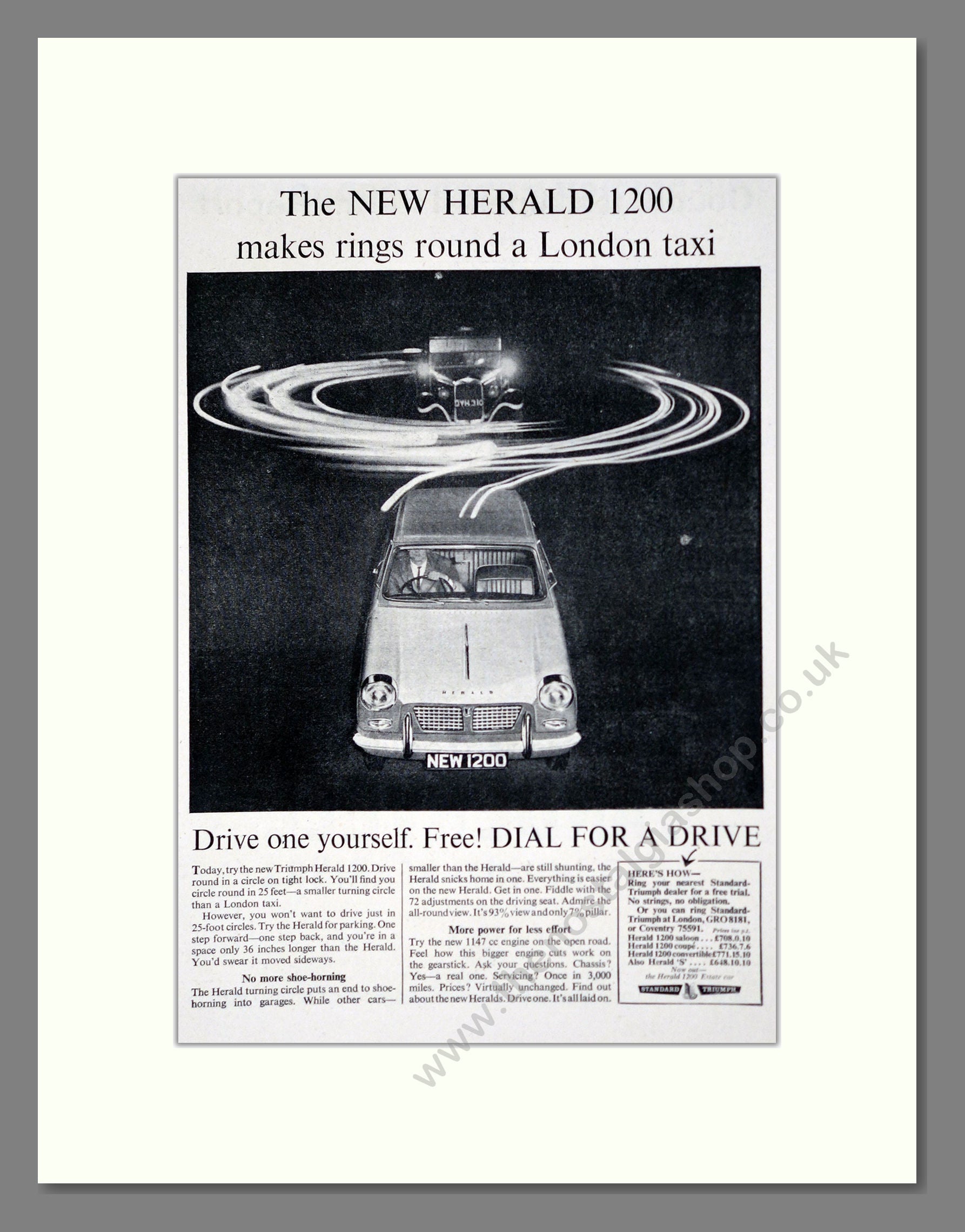 Triumph - Herald 1200. Vintage Advert 1961 (ref AD61396)