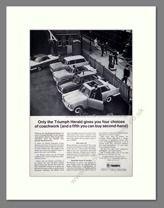 Triumph - Herald. Vintage Advert 1967 (ref AD61400)