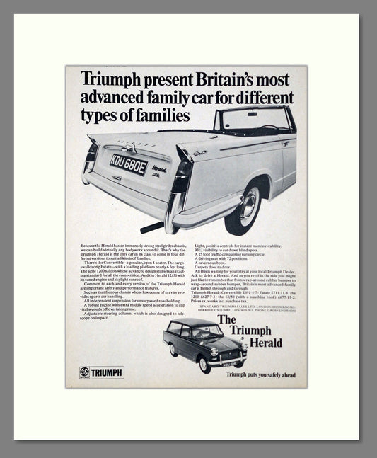 Triumph - Herald. Vintage Advert 1967 (ref AD61401)