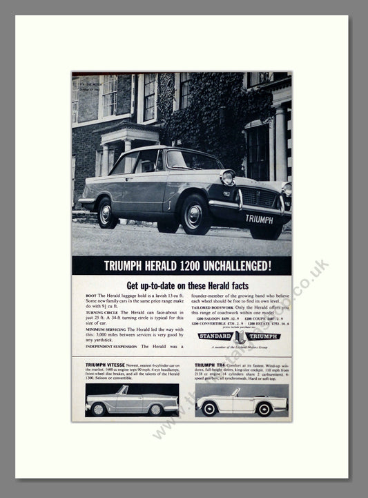 Triumph - Herald 1200. Vintage Advert 1962 (ref AD61402)
