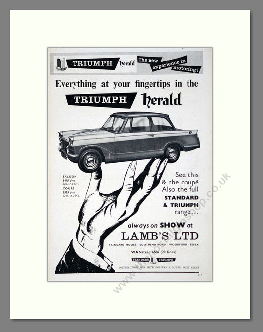 Triumph - Herald. Vintage Advert 1959 (ref AD61404)