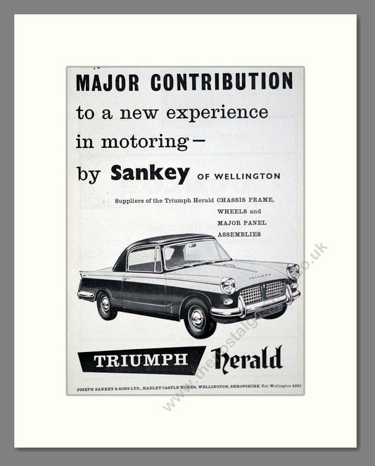 Triumph - Herald. Vintage Advert 1959 (ref AD61405)