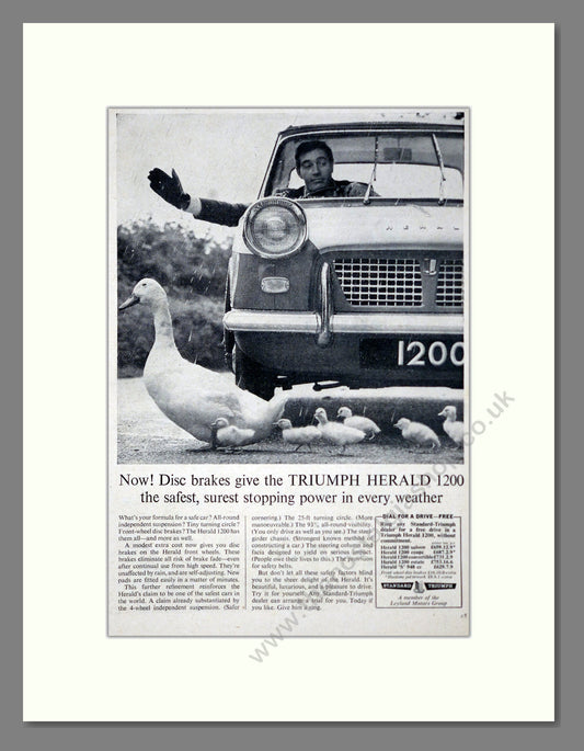 Triumph - Herald 1200. Vintage Advert 1962 (ref AD61408)