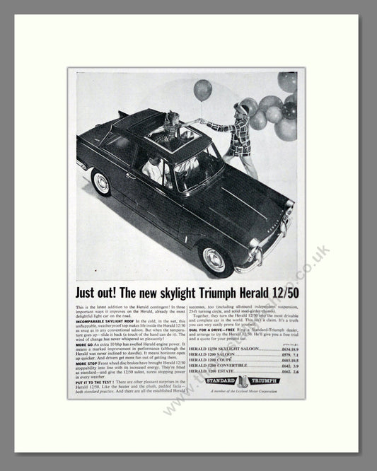 Triumph - Herald. Vintage Advert 1963 (ref AD61410)