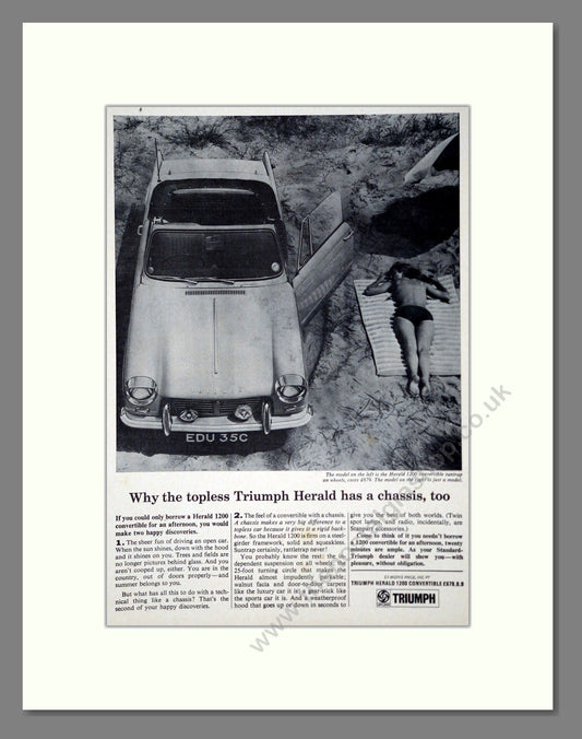 Triumph - Herald. Vintage Advert 1966 (ref AD61411)