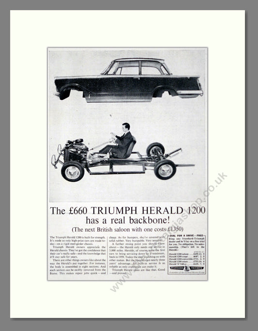 Triumph - Herald 1200. Vintage Advert 1962 (ref AD61412)