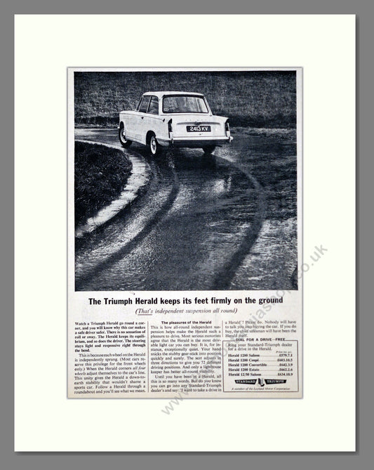 Triumph - Herald. Vintage Advert 1964 (ref AD61413)