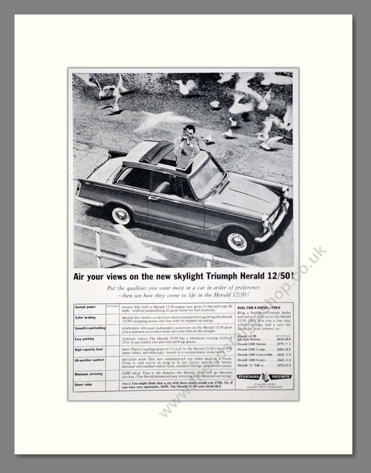Triumph - Herald. Vintage Advert 1963 (ref AD61414)