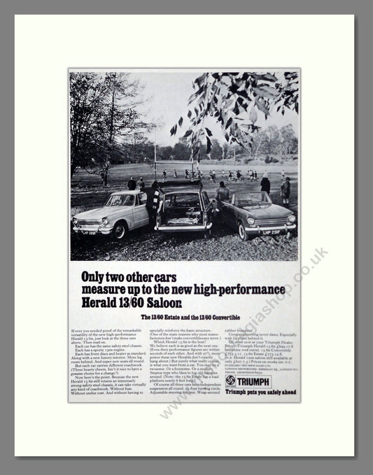 Triumph - Herald. Vintage Advert 1968 (ref AD61419)