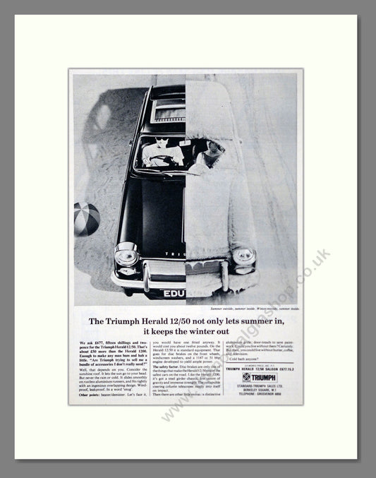 Triumph - Herald. Vintage Advert 1966 (ref AD61420)
