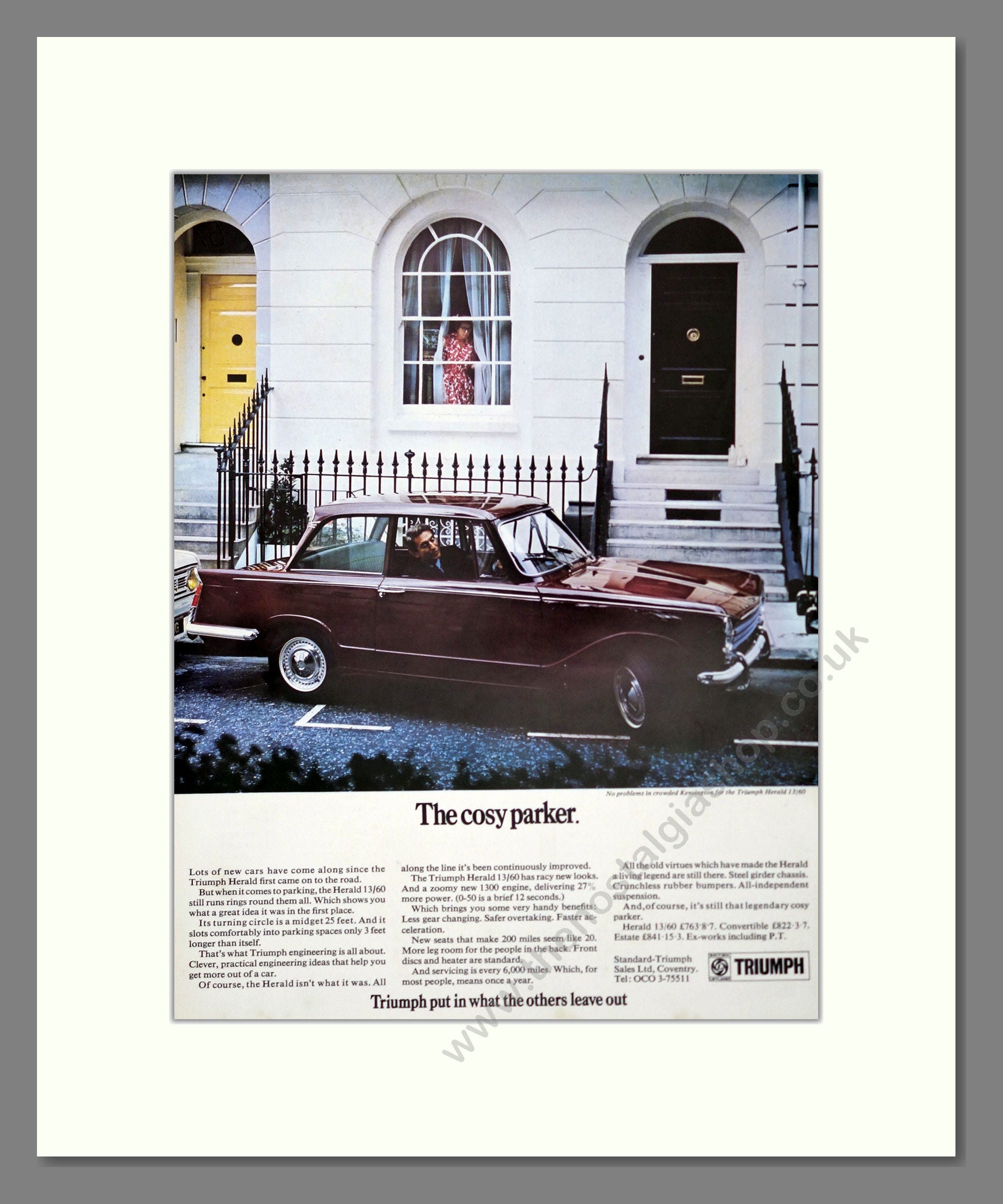 1960 STANDARD TRIUMPH HERALD AUSSIE AD ART PRINT POSTER main image 1