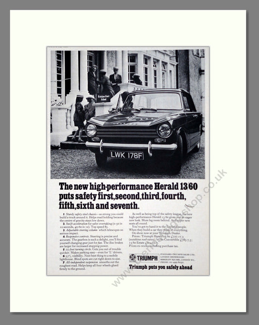 Triumph - Herald. Vintage Advert 1968 (ref AD61423)