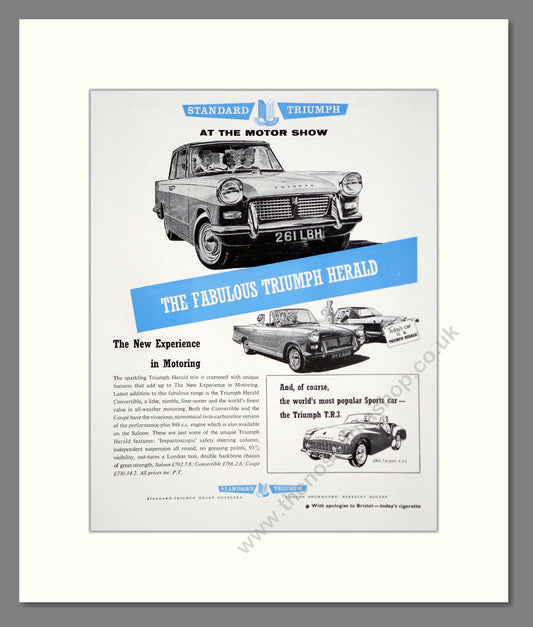 Triumph - Herald. Vintage Advert 1960 (ref AD61432)